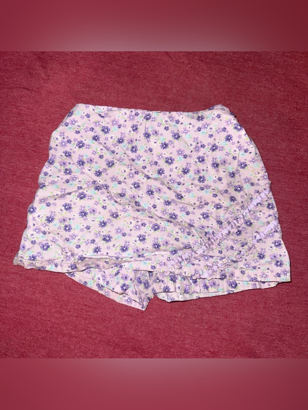 OshKosh B'gosh Lavender Floral Wrap Skort